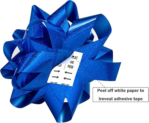 Miniatura 3 de WRAPAHOLIC Surtido de lazos de regalo azules (24 lazos) para cumpleaños, bodas, Navidad, baby shower, despedidas de soltera