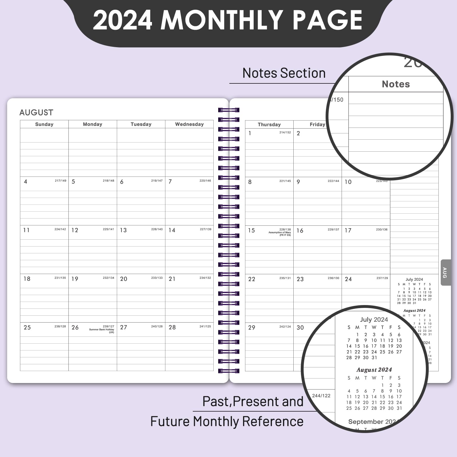 Snapklik.com : 2024 Planner - 2024 Planner Spiral Bound, Jan 2024 - Dec ...