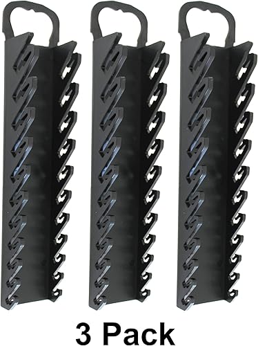 Miniatura 2 de Bandeja organizadora de llaves de plástico portátil con 11 herramientas (3, negro)