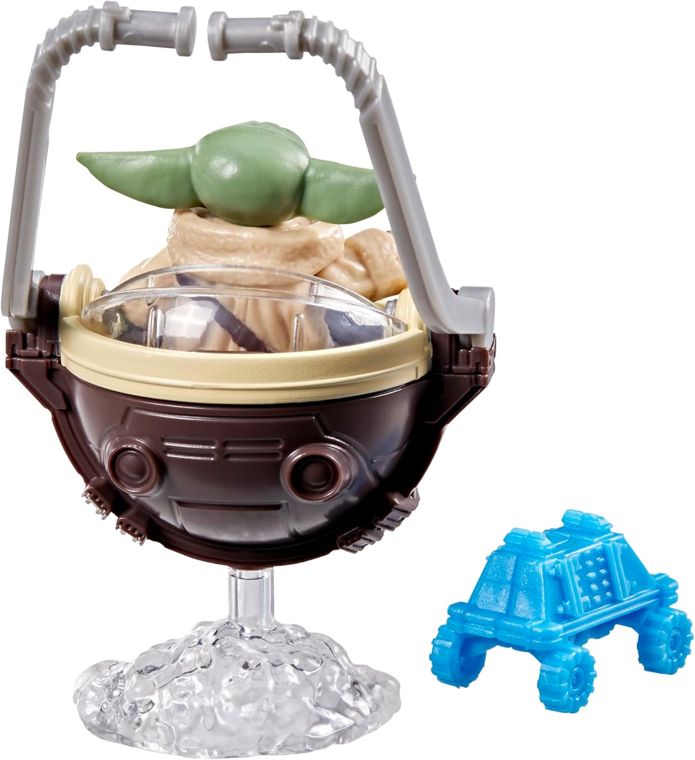 STAR WARS ActionVerse Grogu 1.3-Inch (4.5-Inch Scale) Action Figure & Accessories, Reusable Accessory Storage Rack, Toys for Boys & Girls Ages 4+