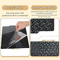 Vista 6 de PEO+PEI Placa de construcción para Bambu Lab X1C/X1/P1P/P1S/P2S/A1, 257x257mm Placa de cama de acero para muelles PEO+PEI de doble cara, cama