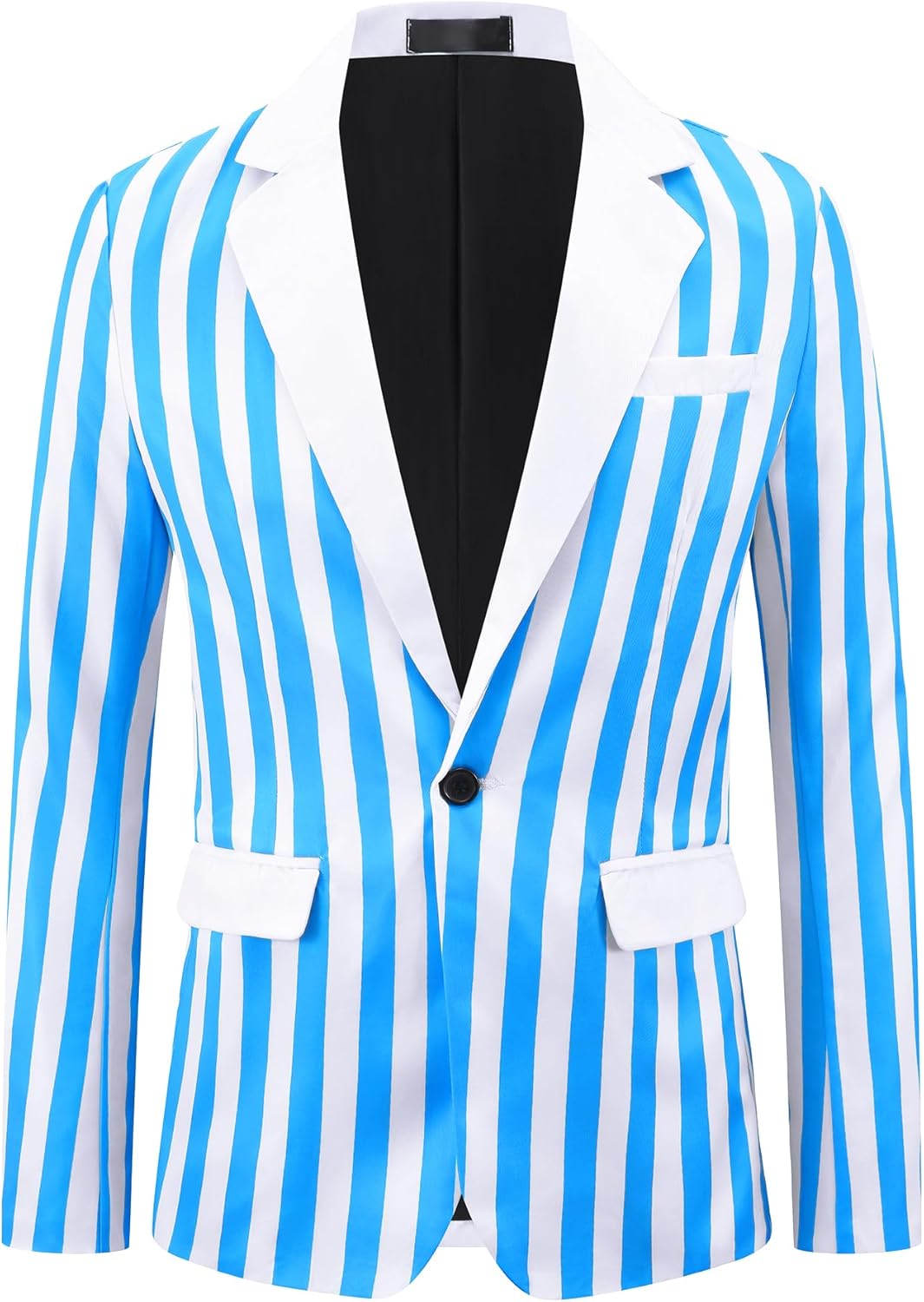 Lars Amadeus Striped Blazer for Men's Color Block Suit Jacket Business Stripes Sports Coats