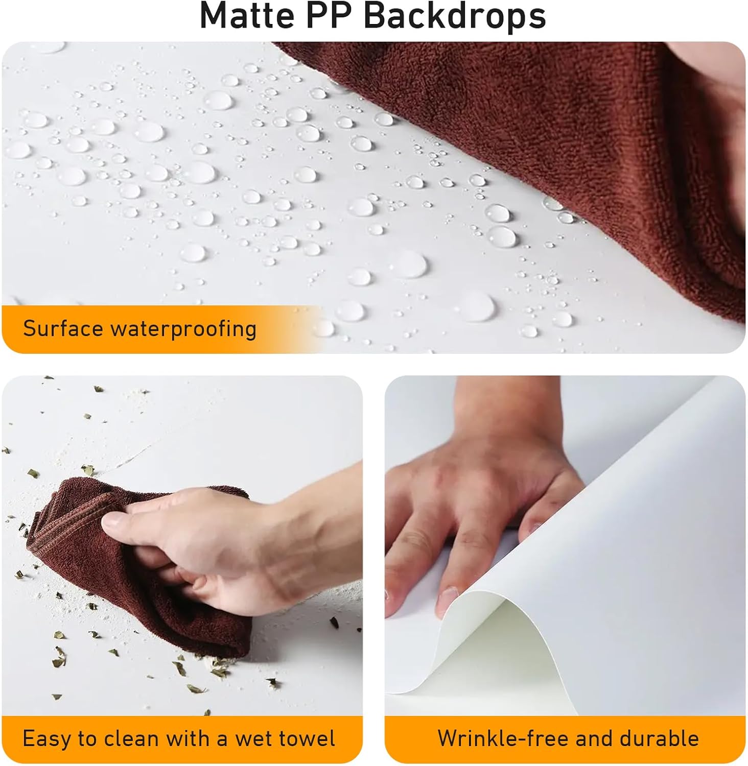 DUCLUS 20"x20" Light Box Photography with 216 LED + 20"x37" PP Backdrops (2-Pack, White & Black)