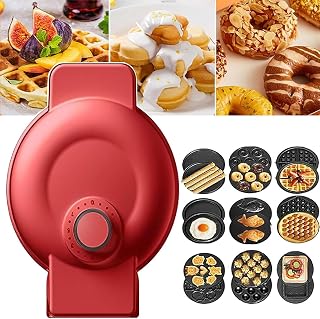 Multifunctional Breakfast Machine, Toaster, Home Breakfast Omelette Waffle Machine, 9 Removable Baking Trays, Make Delicious Snacks and Desserts