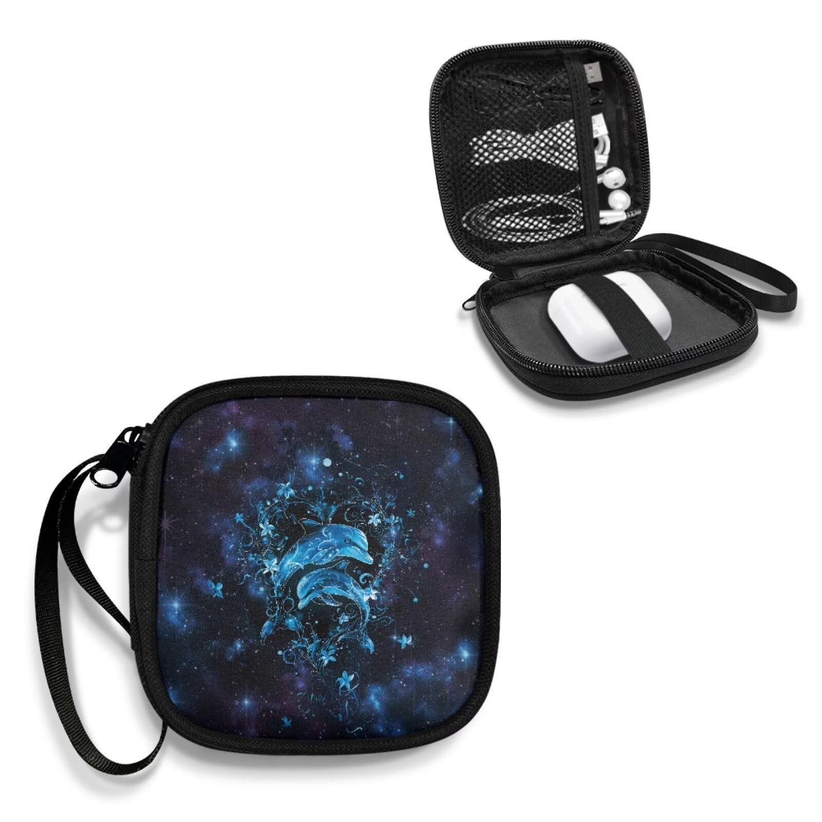 Biyejit Whale - Custodia per cuffie leggera, portatile, organizer per auricolari, accessori digitali per il trasporto di viaggi