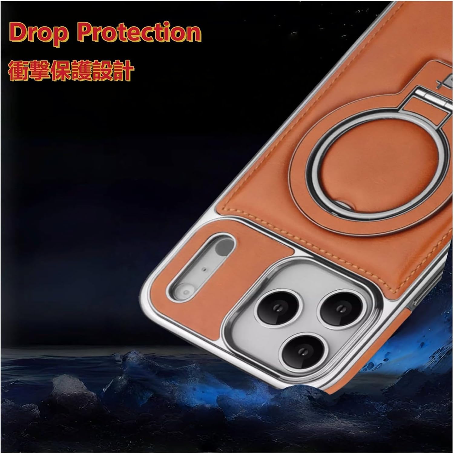 Leather Magnetic Stand Case for iPhone 17 Pro Max/17 Pro/17/17 Air, Slim Business Style Cover with Invisible Kickstand, Drop Protection, Anti-Slip, Anti-Fingerprint(Black,17 Pro Max)