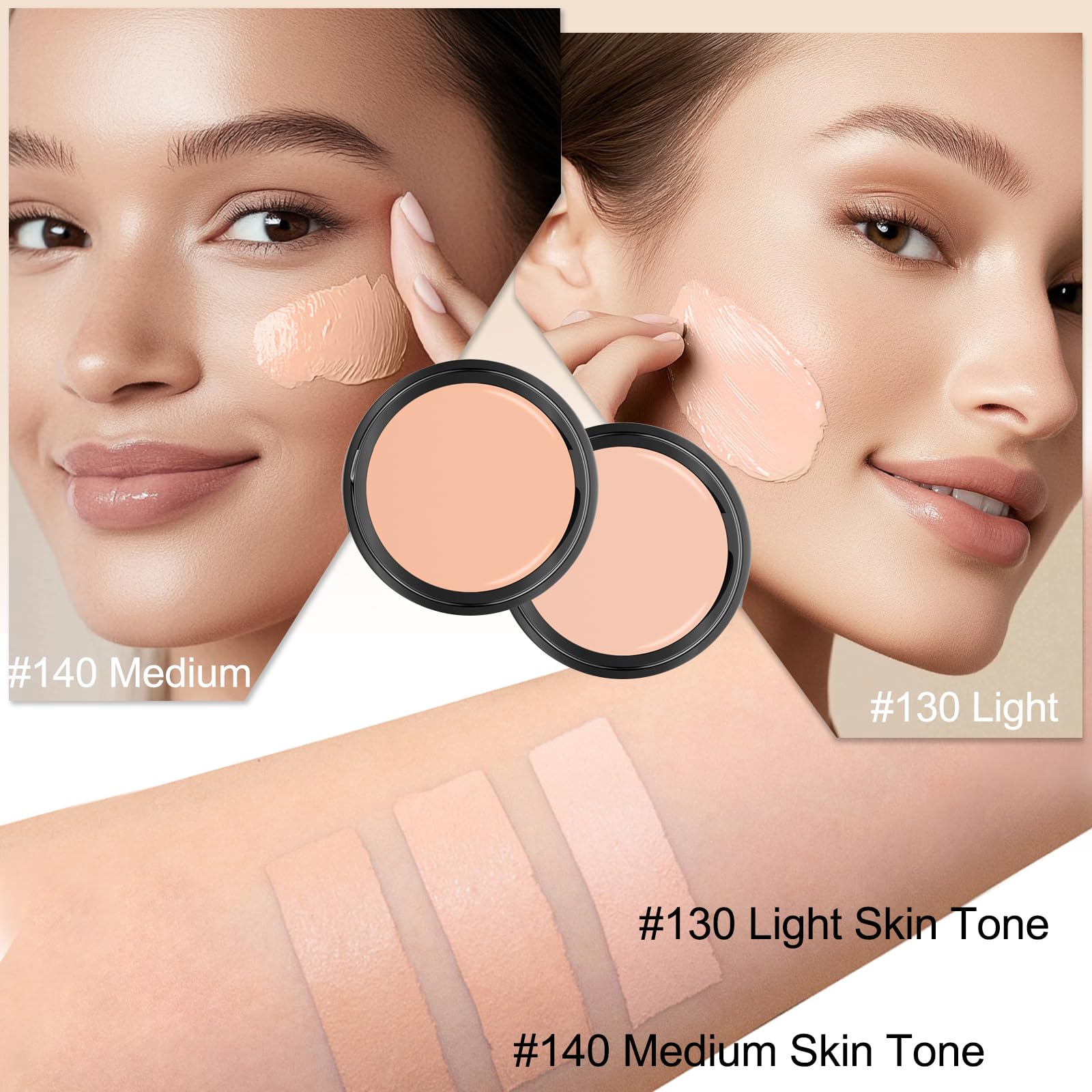 Concealer Full Coverage, Under Eye Concealer for Dark Circles, Soft Matte Cream concealer Foundation for Mature Skin - Image 2