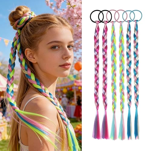 Hair Extensions for Braids Colorful Crazy Hair Day Accessories for