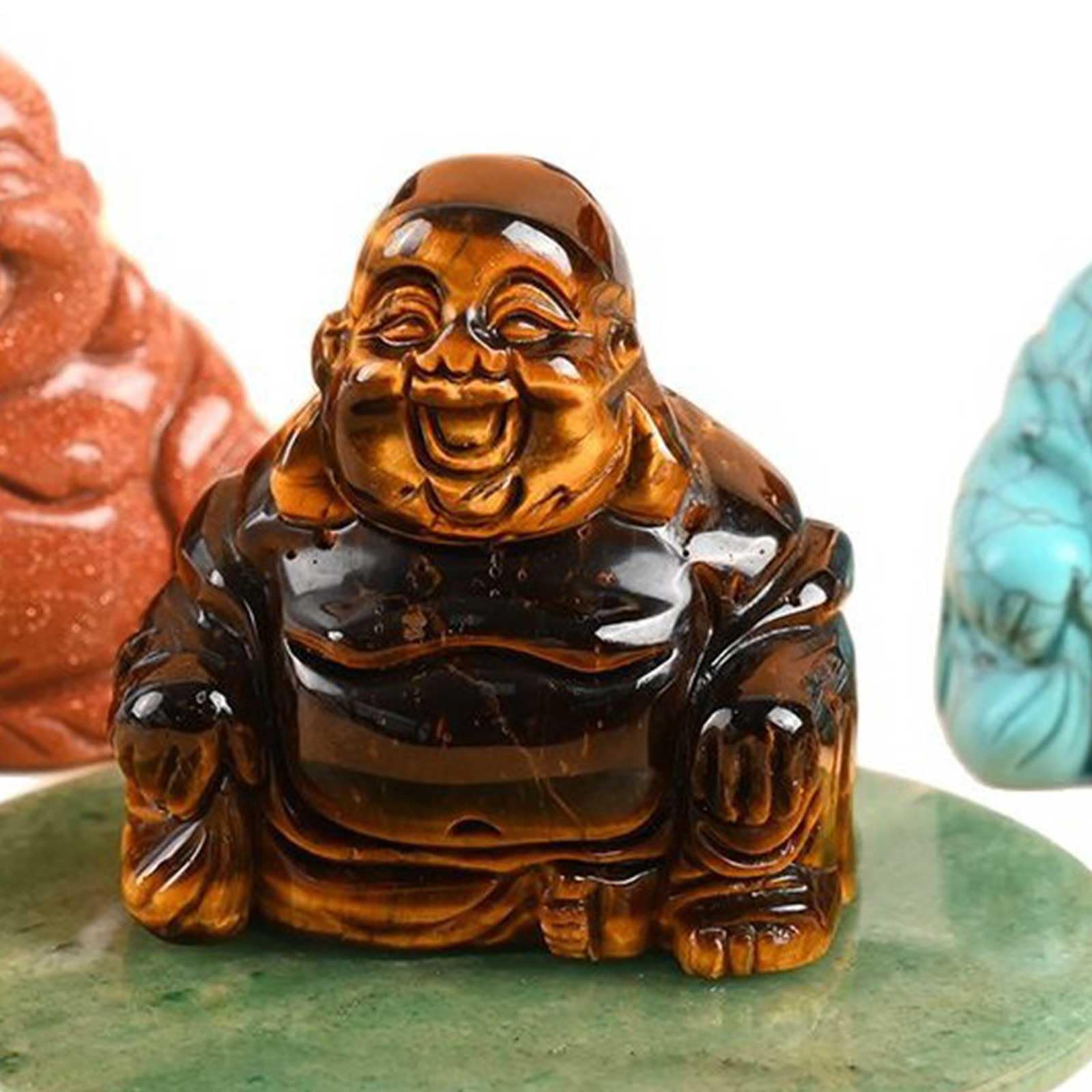 5 Stück Kristalle Buddha handgeschnitzte Heilsteine ​​Figur