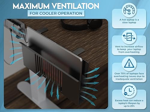 Miniatura 4 de Soporte de escritorio para portátil de montaje lateral compatible con DellAcerASUSXPSMacBookSurfaceLenovoHPLaptops para juegos (hasta 16 pulgadas)