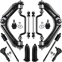 Vista 10 de Detroit Axle - Kit de suspensión completo de 12 unidades para Dodge Ram 1500 4x4 solamente - 2 brazos de control superiores y rótulas, 2 rótulas