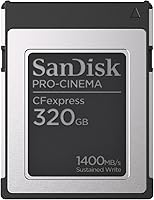 Vista 1 de SanDisk 320GB PRO-Cinema CFexpress Tipo B - Hasta 1700MB/s de velocidad de lectura, captura de video 8K, tarjeta CFexpress tipo B - SDCFEC-320G-GN4NN