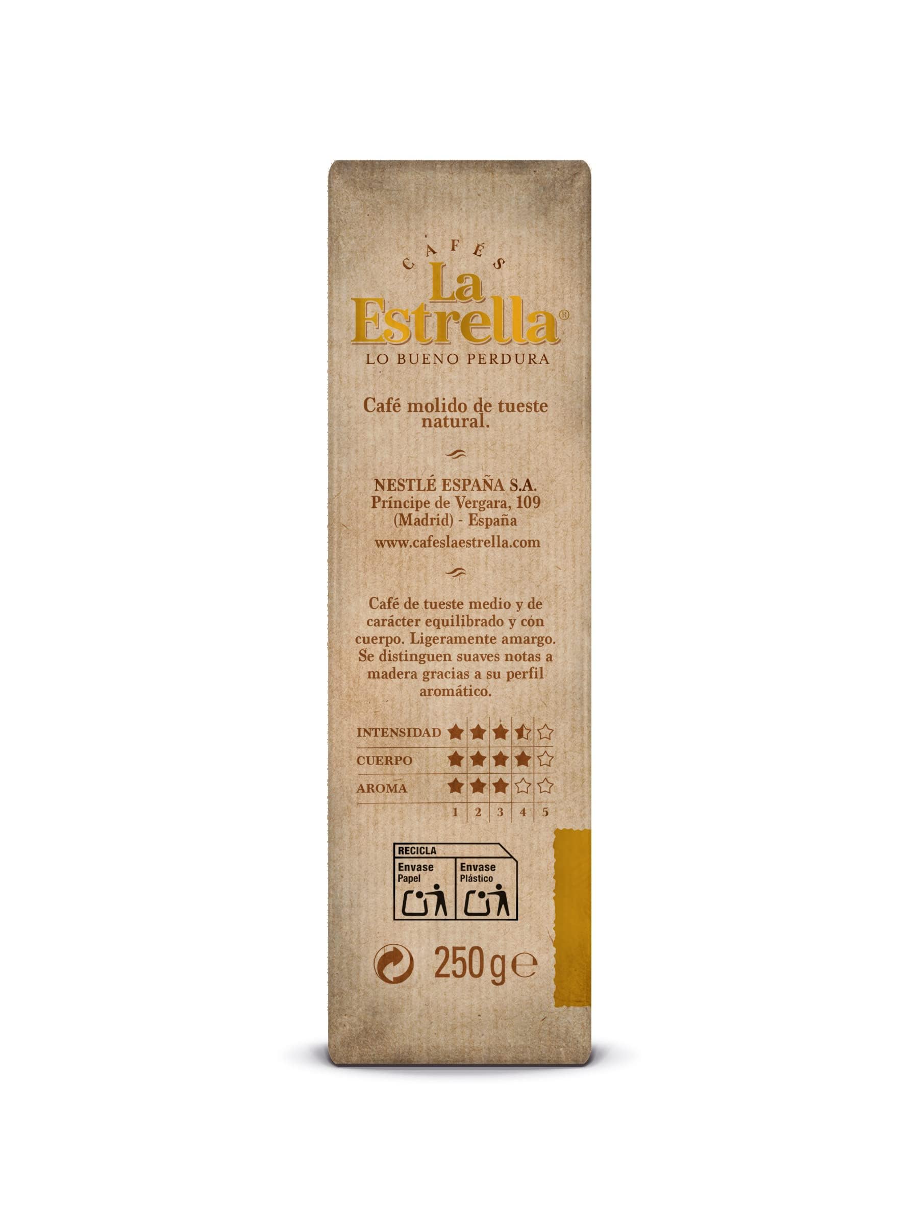 LA ESTRELLA Café Molido Natural 250g - 8 paquetes