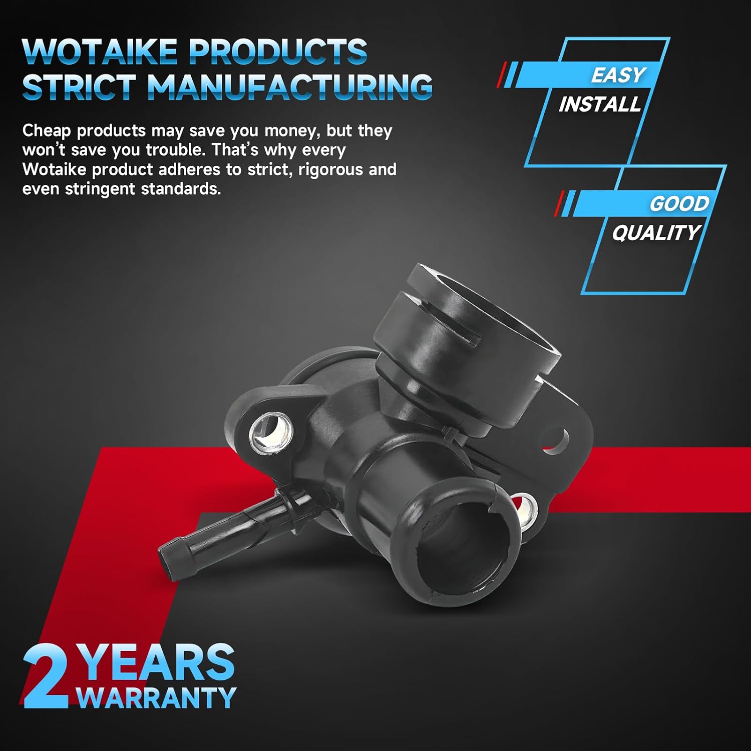 06J121132F Engine Water Pump Coolant Outlet - Car Interior Heater Hose Connector - for Volkswagen Tiguan 2.0L 2009-2017 Plastic,Fit For Tiguan Passat B7 CC Golf MK6 A3 Q3 TT Skoda Octavia