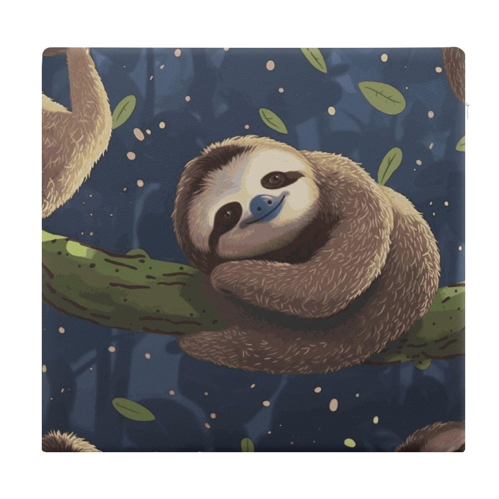 Adfgyerh Style Sloth Lazy Cushions Memory Foam For Adults, Seat Cushion Chair Pads Soft, Square Pillows For Dining, Kitchen, Office, Patio Chairs