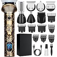YIDON Rasoio Elettrico Barba, 6 in 1 Versatilit Tagliacapelli Uomo Professionale