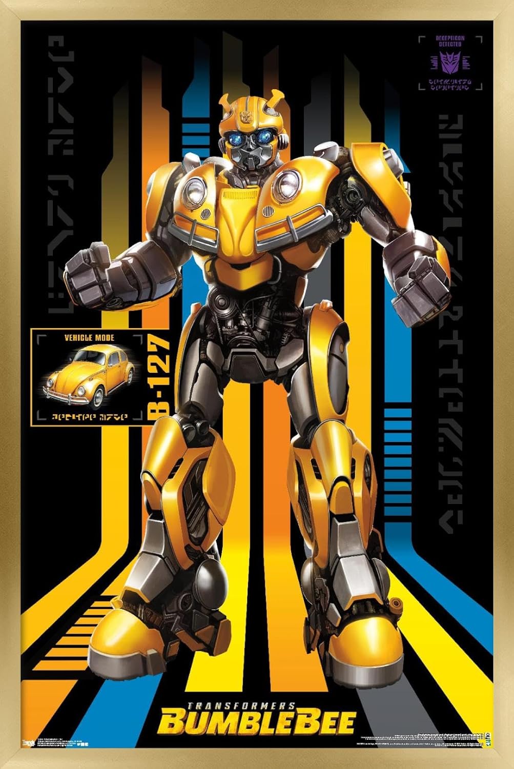 Trends International Hasbro Transformers: Bumblebee - 127 Wall Poster, 22.375" x 34", Silver Framed Version