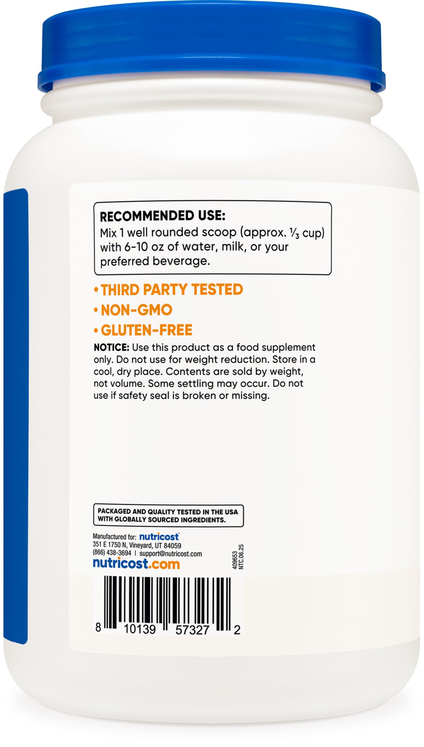 Nutricost Whey Protein Concentrate Powder (Unflavored) 2LBS, Gluten Free — Amazon image 4