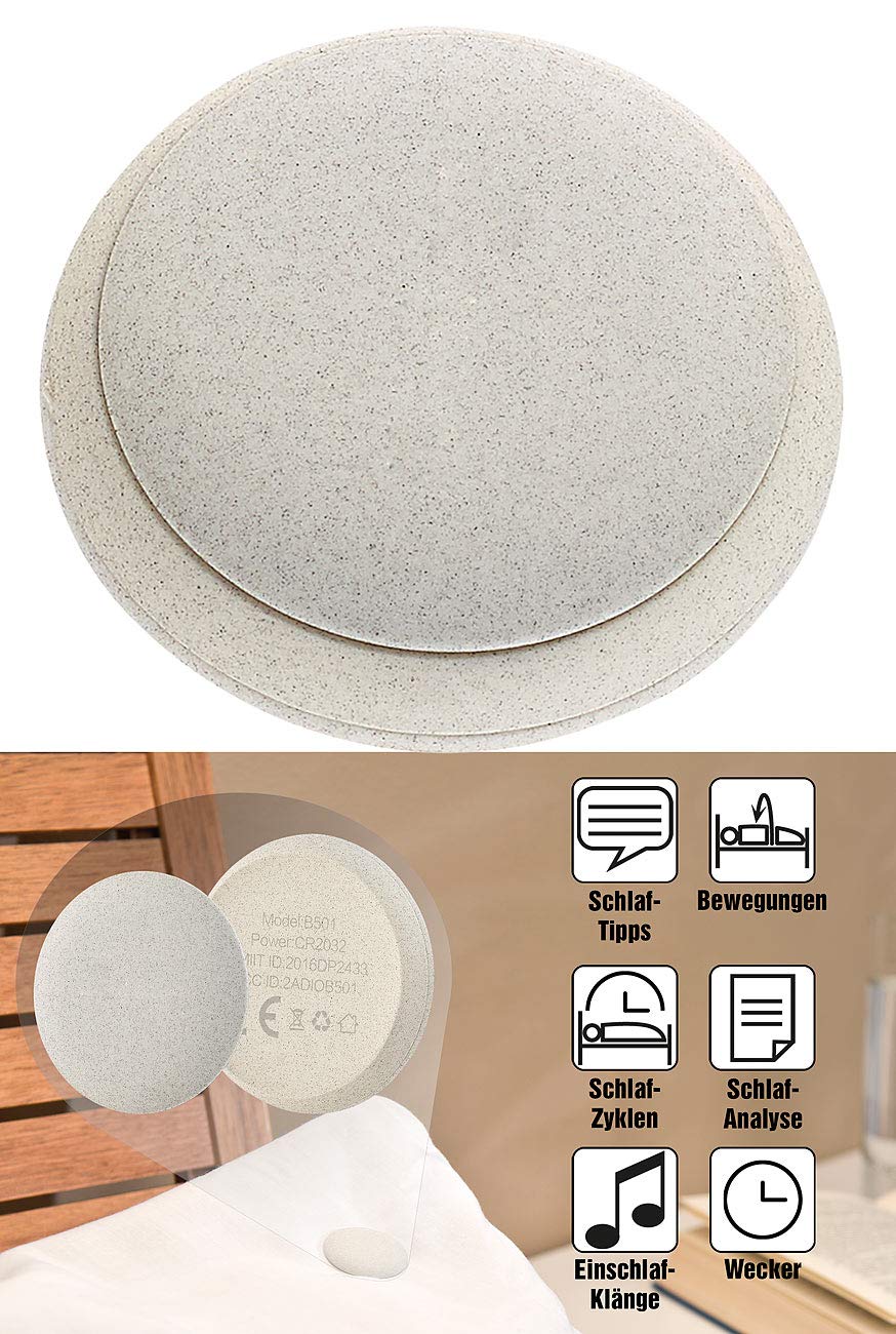 Newgen Medicals Schlaf-Tracker: 6in1-Mini-Schlaflabor mit Bluetooth 4.0, Gratis-App für iOS & Android (Schlaf-Überwachung-Tracker, Schlaf-Tracker mit Bluetooth, Gesundheit)