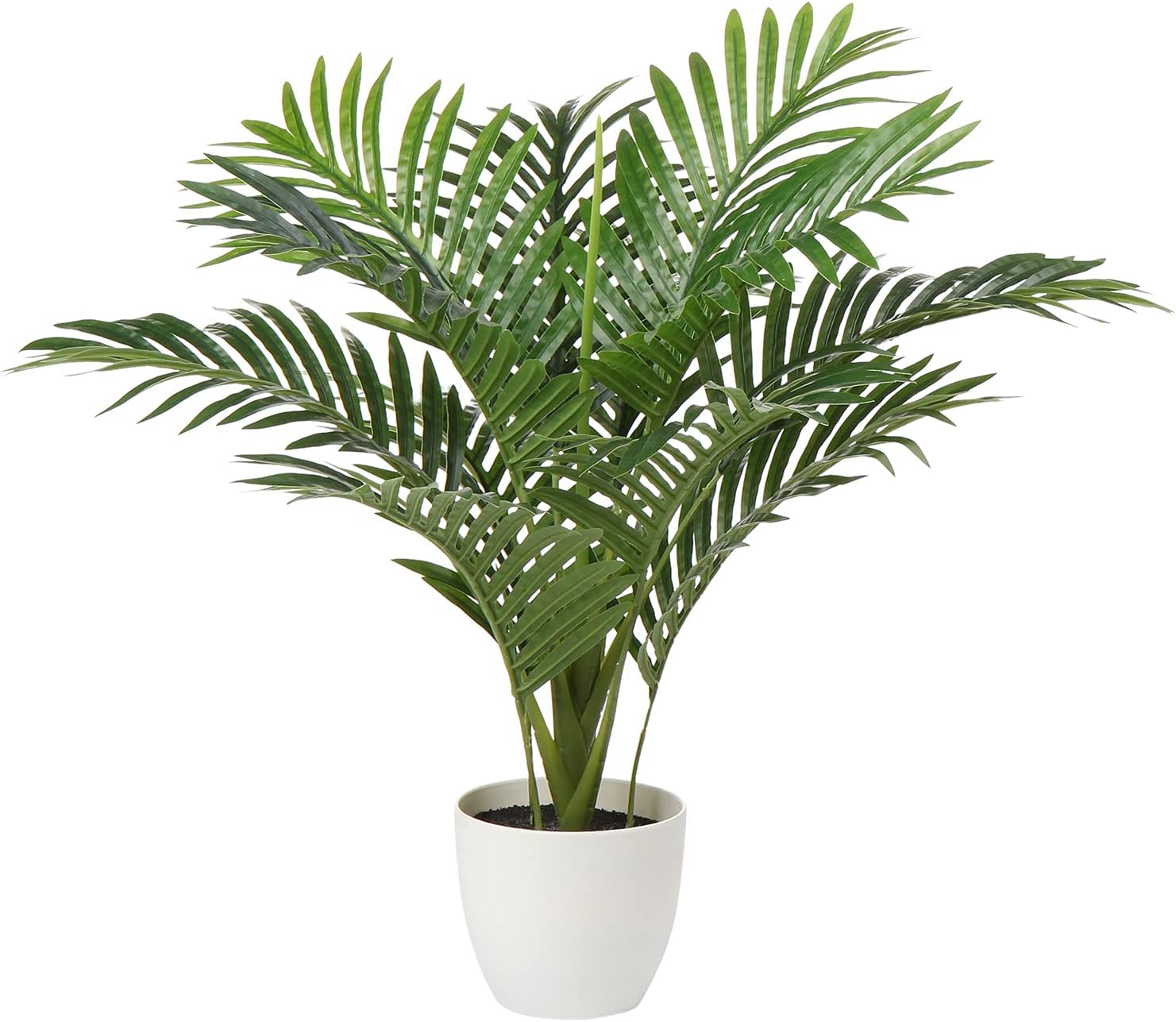 Briful 23.6" Artificial Areca Palm Tree in Pot, 60CM Tall Fake Plants