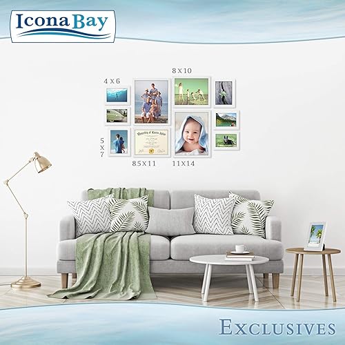 Miniatura 6 de Icona Bay - Marcos de fotos, documentos, 4 x 6, 5 x 7, 8 x 10, 8,5 x 11 y 11 x 14, colección exclusiva, 6 unidades