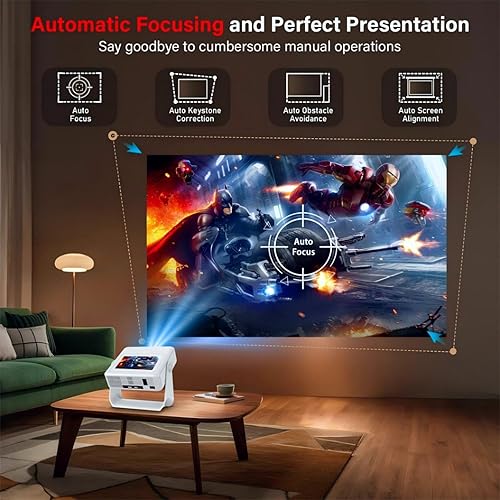 Miniatura 7 de Pantalla táctilaplicaciones integradasKeystone de enfoque automático proyector portátil inteligente con tableta táctil, proyector para exteriores