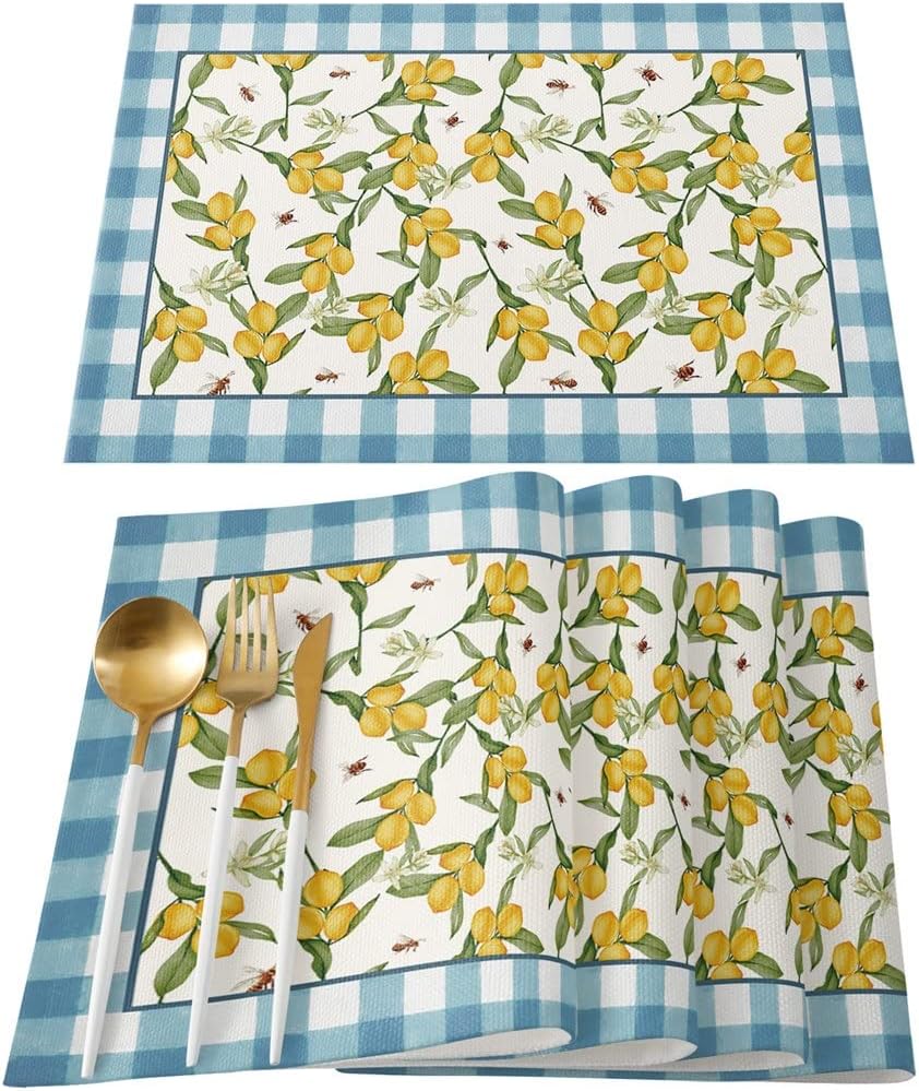 Lemon Fruit Table Runner for Wedding Banquet Home Festival Party Dinning Table Decoration Table Runner(36x183cm)
