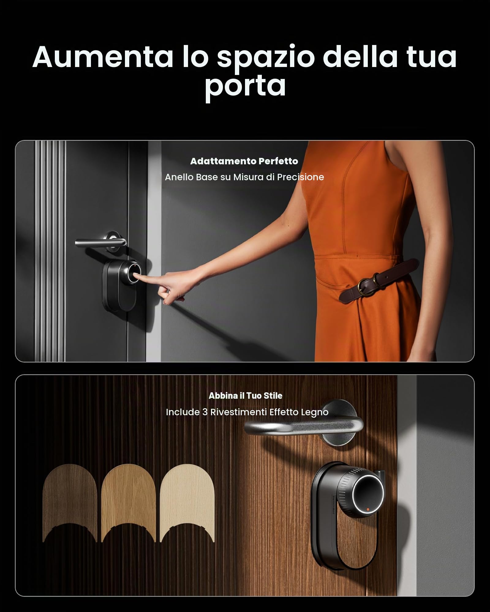 SwitchBot WLAN Smart Lock Ultra mit Videocitofono, Fingerabdruck-Entsperrung, Elektronisches Türschloss, Türöffner per Fingerprint, Passcode, Smartphone, Alexa, Google, unterstützt Matter