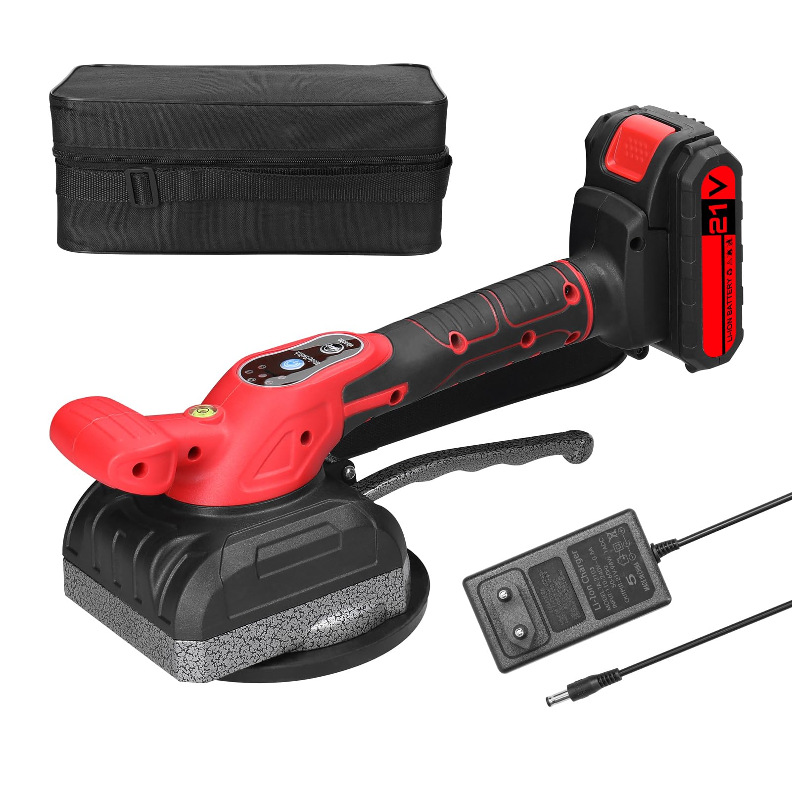 Machine de pose de carrelage 21 V haute capacité de charge pour carrelage mural Outil vibrant de pose Outils utilitaires de décoration de la maison avec ventouse élargie