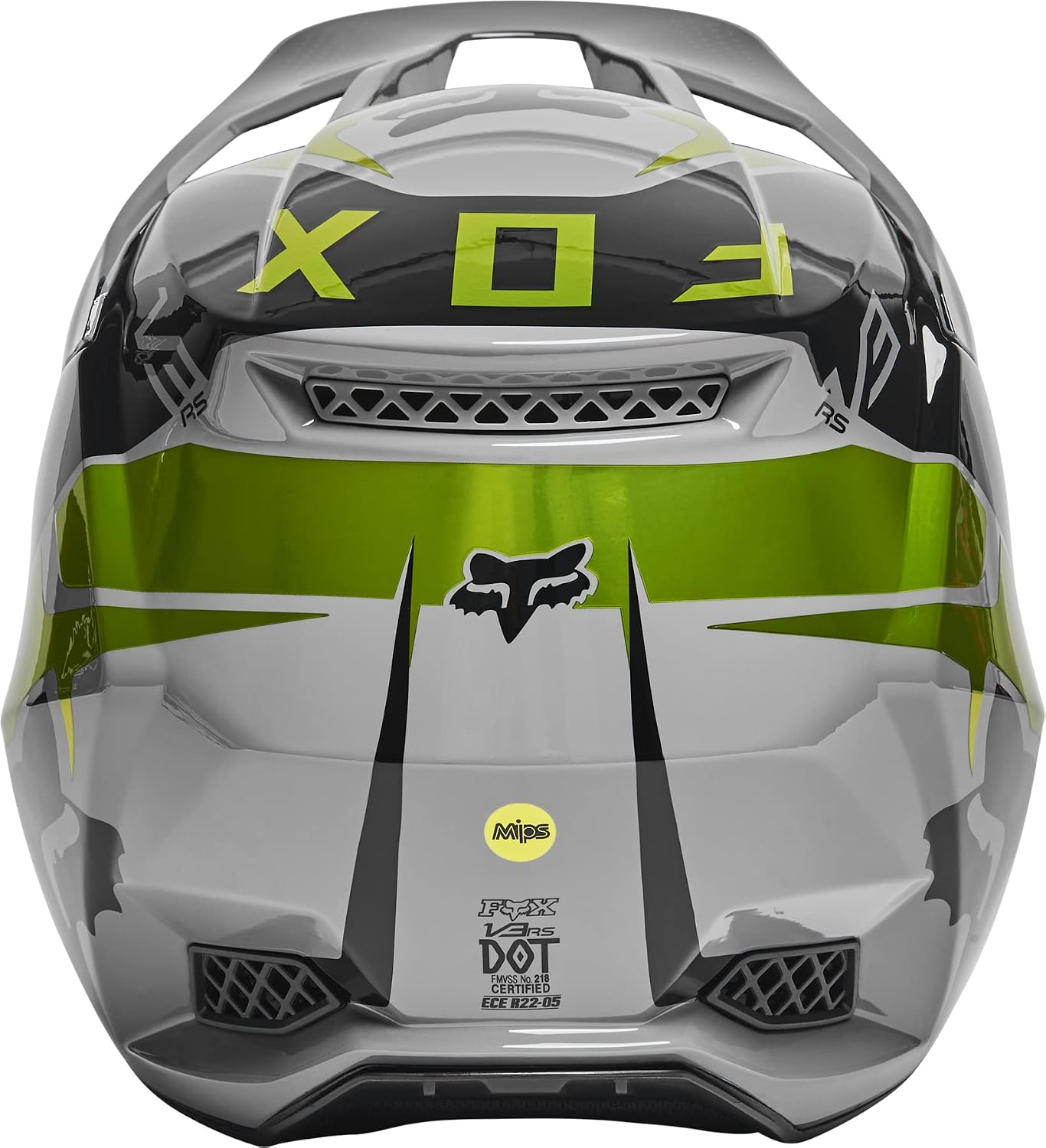 Fox Racing Unisex V3 RS Motocross Dirt Bike Helmet, Fluorescent Yellow, Medium