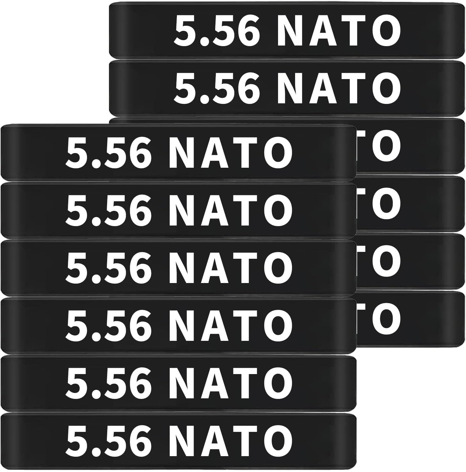 12 Pack Miaozhun 5.56 NATO Magazine Marking Bands 5.56 Magazine Caliber Identification