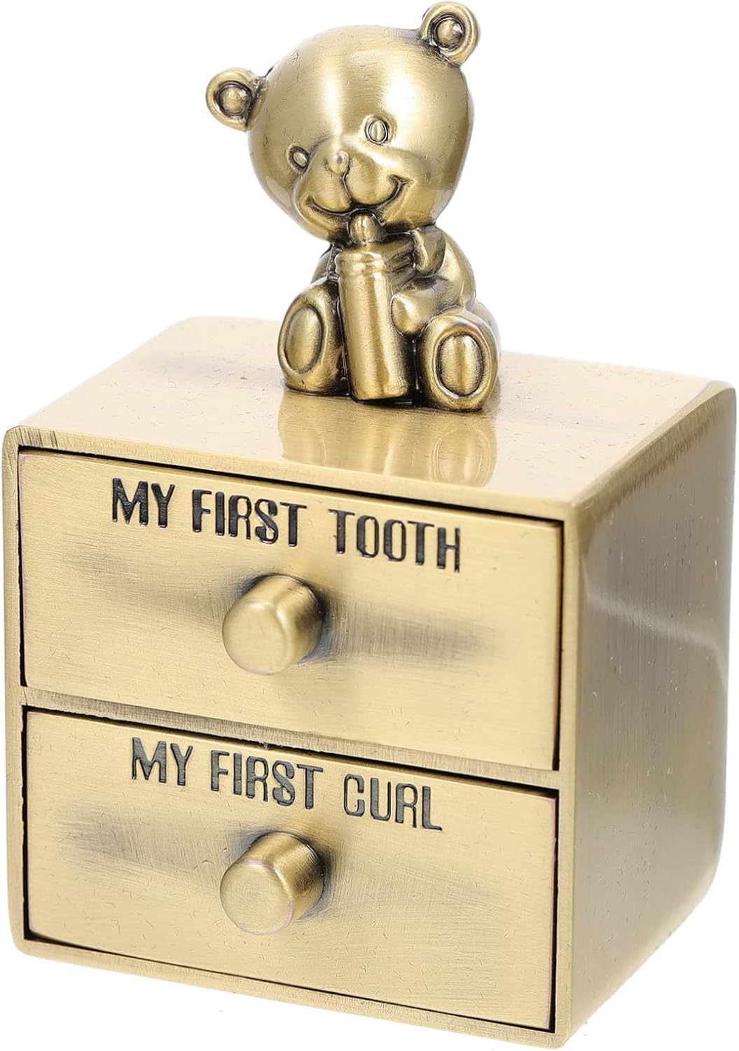 VANZACK Boys and Girls Deciduous Tooth Storage Box Drawer Baby Teeth Keepsake Organizer Fetal Hair Holder for Infants