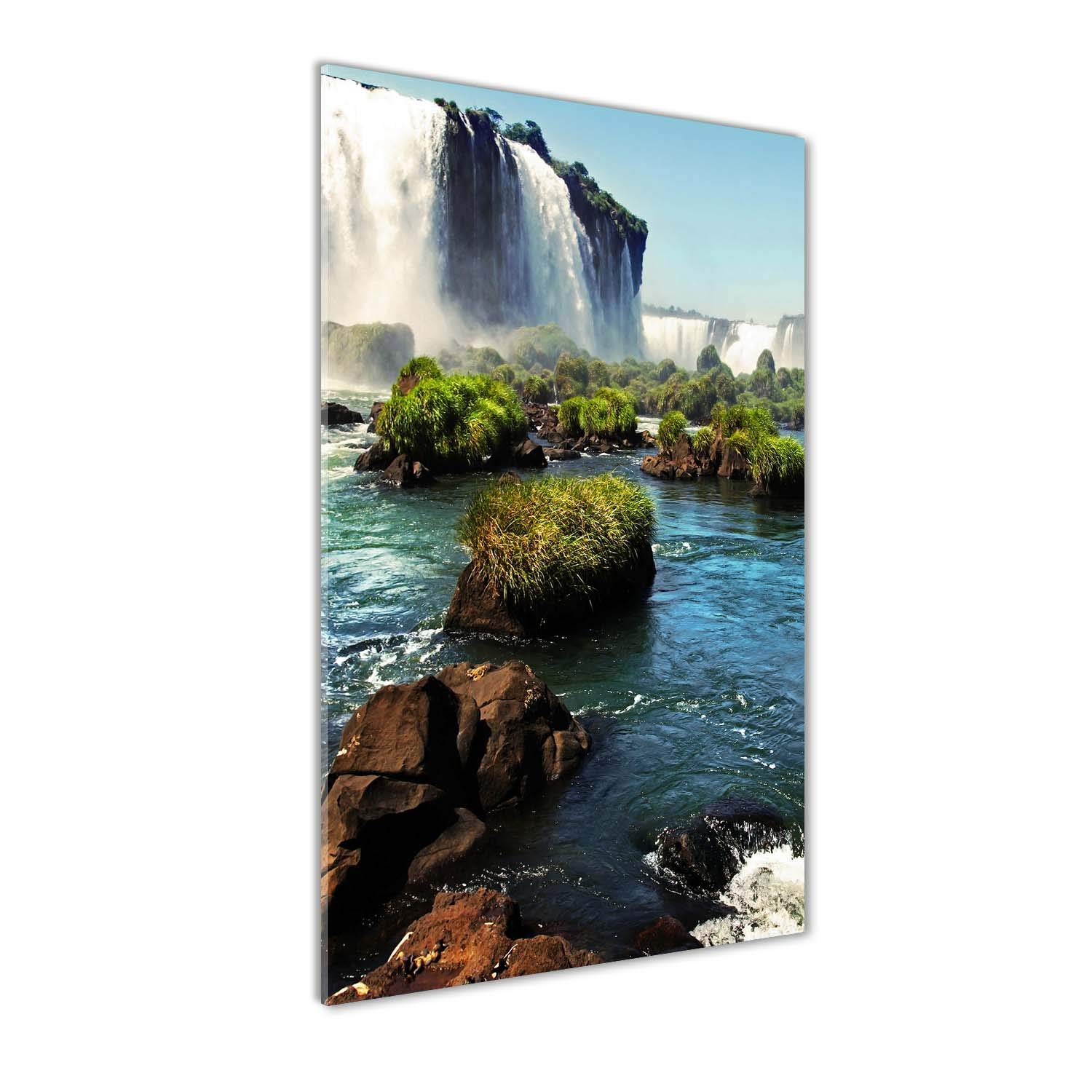 Déco mural derrière le plastique Tulup : impression sur verre acrylique 60x120 paysage bleu