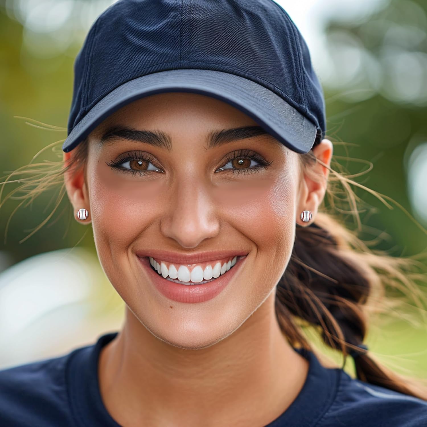 ChicSilver 925 Sterling Silver Stud Earrings Hypoallergenic Baseball/Soccer Earrings Gifts for Women Men Player Fan - Image 2