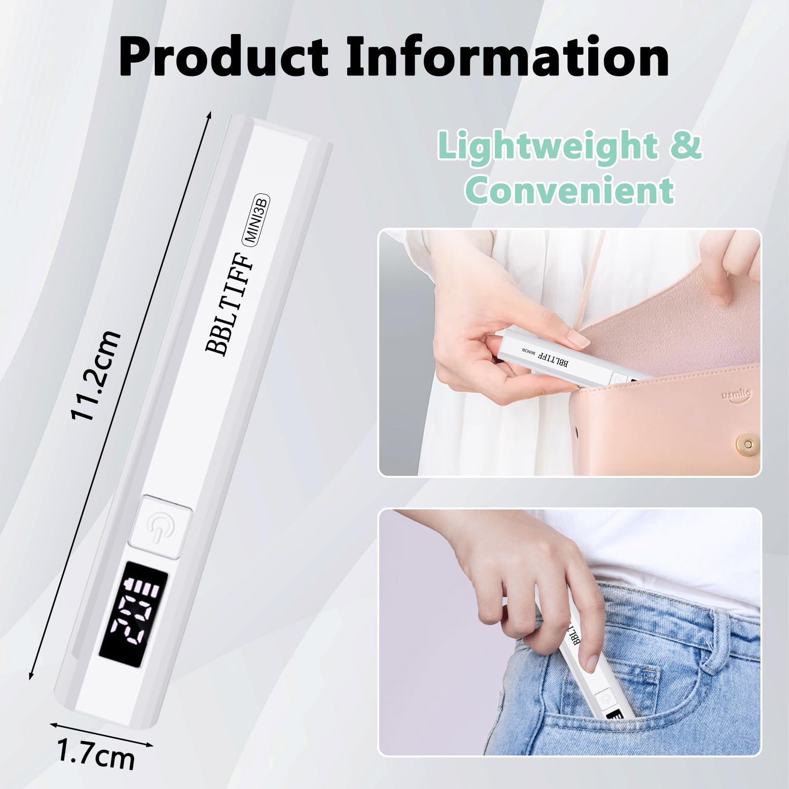 Mini Lampada UV LED Unghie, Lampada per Unghie con Cavo di Ricarica USB e Supporto Pieghevole, Lampada Gel Unghie, USB Ricaricabile & 30/60S Timer, Lampada UV Unghie per ai Principianti