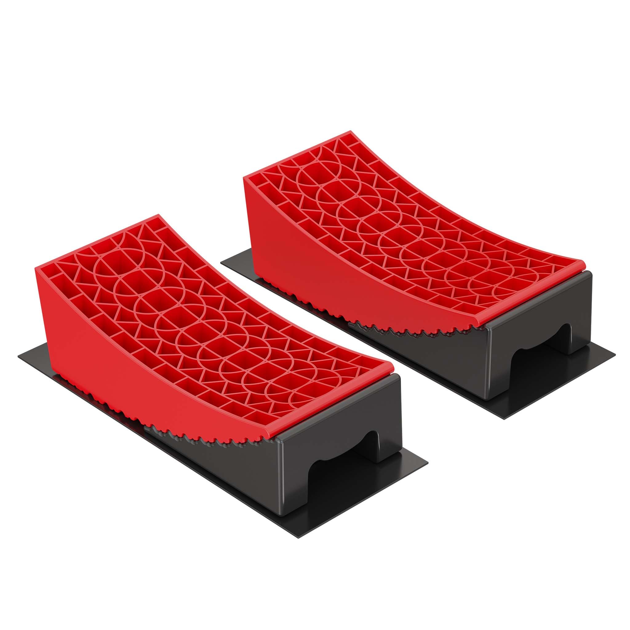 XPOtool Round Caravan Wedges With Bubble Level Trailer Levelers - View #3