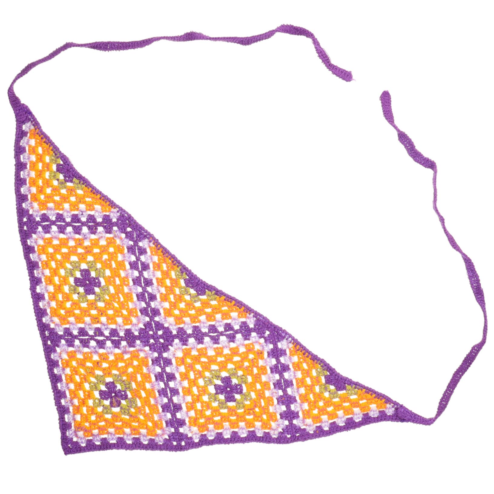 FRCOLOR 2Pcs Fascia Triangolare Fasce Di Trucco Fascia Lavorata A Maglia Delle Sciarpe Testa Fazzoletto All'Uncinetto Bandana Fasce All'Uncinetto Bandana