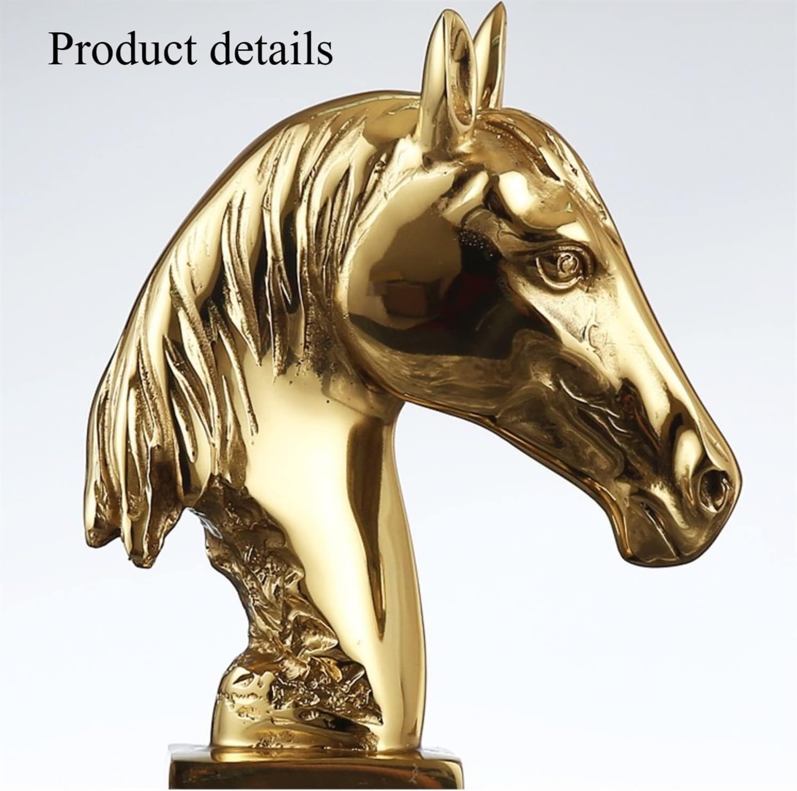Belle Broche Tête De Cheval En Laiton Doré - Occasion Très Bon état - Bijou Vintage - Fermoir à épingle