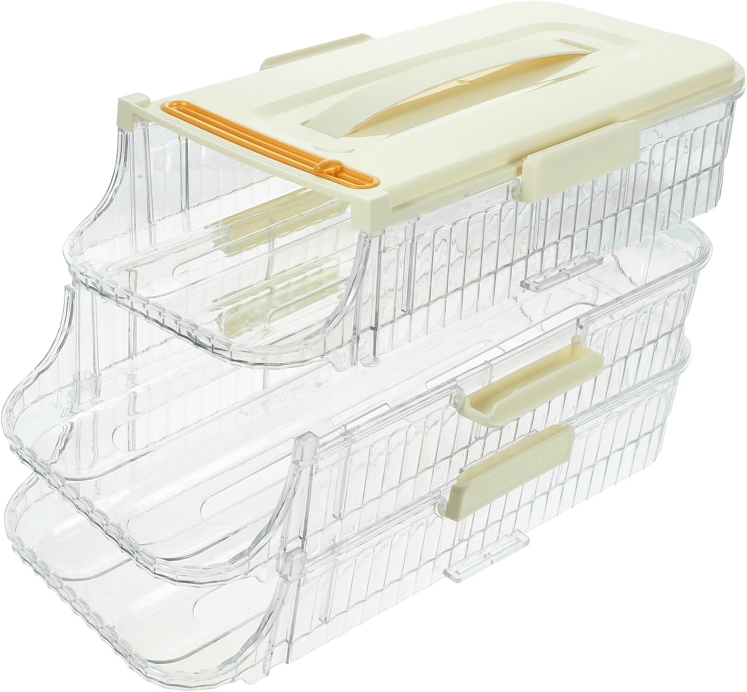 Gadpiparty Automatic Holder Tray for Refrigerator Sliding Dispenser Space-saving Design