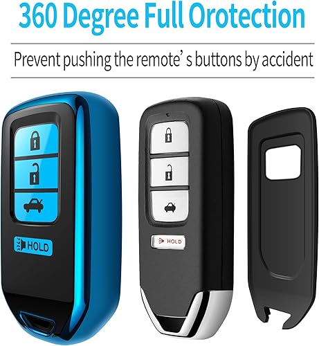 Miniatura 25 de Tukellen Funda para llavero Honda, funda de protección completa de TPU suave premium para Honda Accord Civic CRV Pilot Ridgeline Odyssey Passport