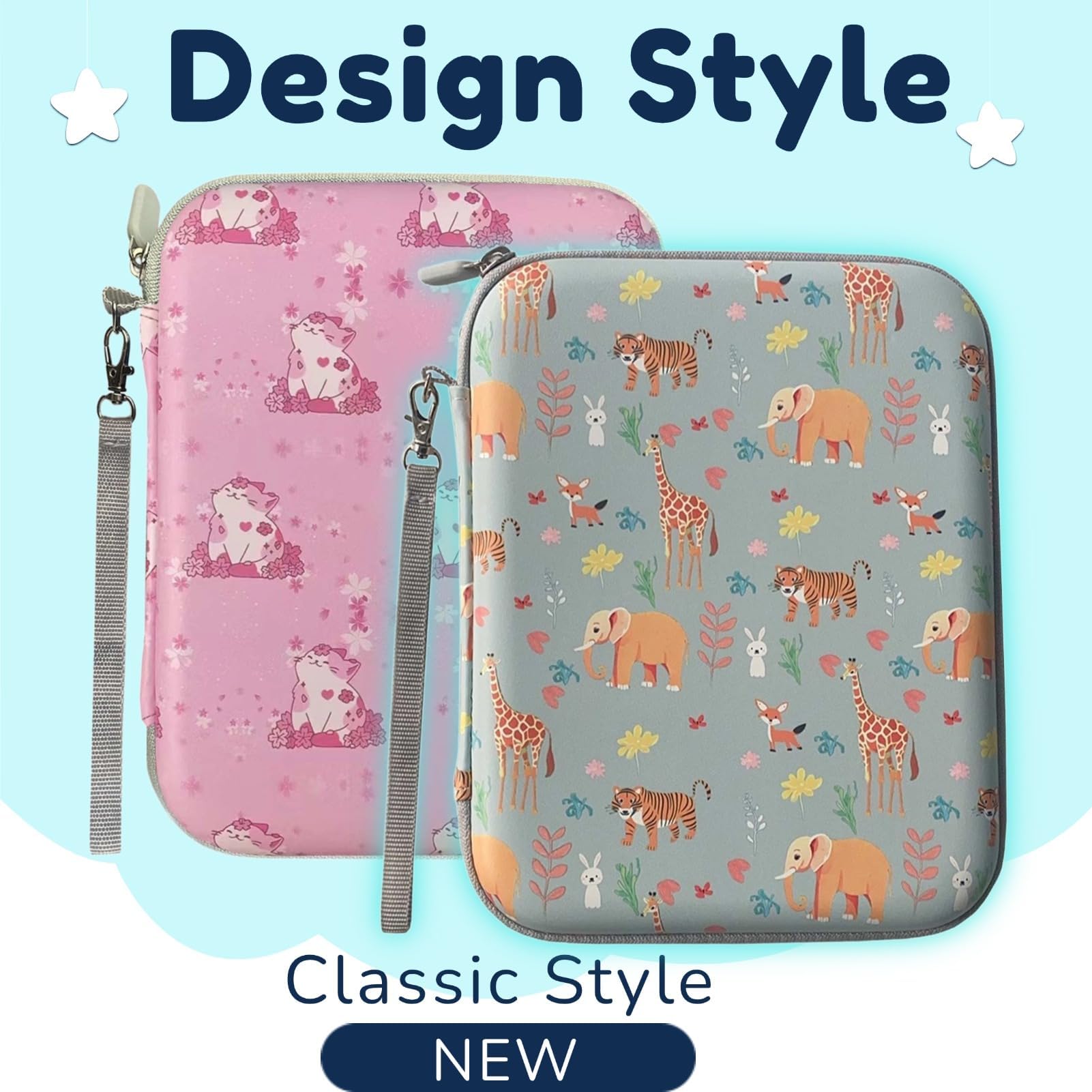 Card Case for Yoto Card Holder Storage Portable Folder with Zipper 80 Pockets Cards Card Binder fit 2.3 * 3.4 inch Mini Audiobook Cards Card Binder Holder with Sleeves for Travel (Blue) (Light Green) - Image 3