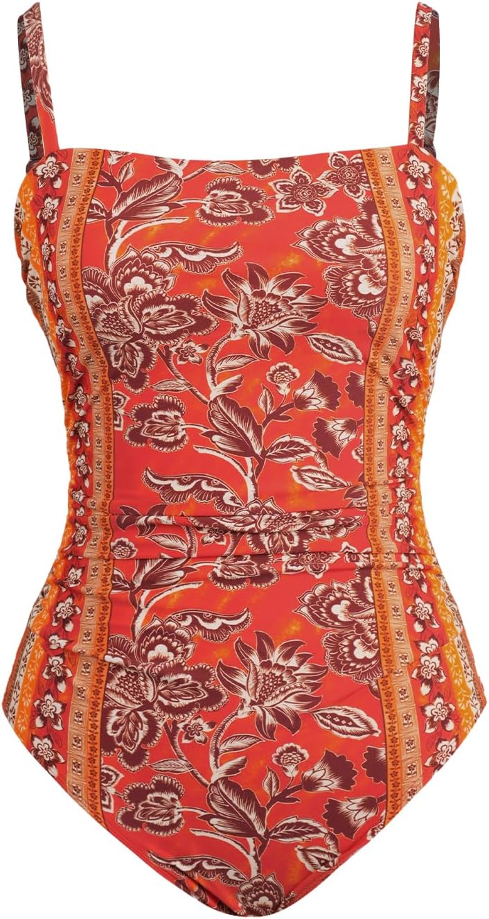 CUPSHE Women Swimsuit One Piece Bathing Suit Square Neck Cutout Back Tummy Control with Adjustable Spaghetti Straps - Image 5