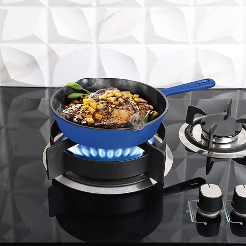 Miniatura 108 de Utopia Kitchen Sartén de hierro fundido de 6.5 pulgadas, sartén de hierro fundido, sartén pre-sazonada, utensilios de cocina seguros