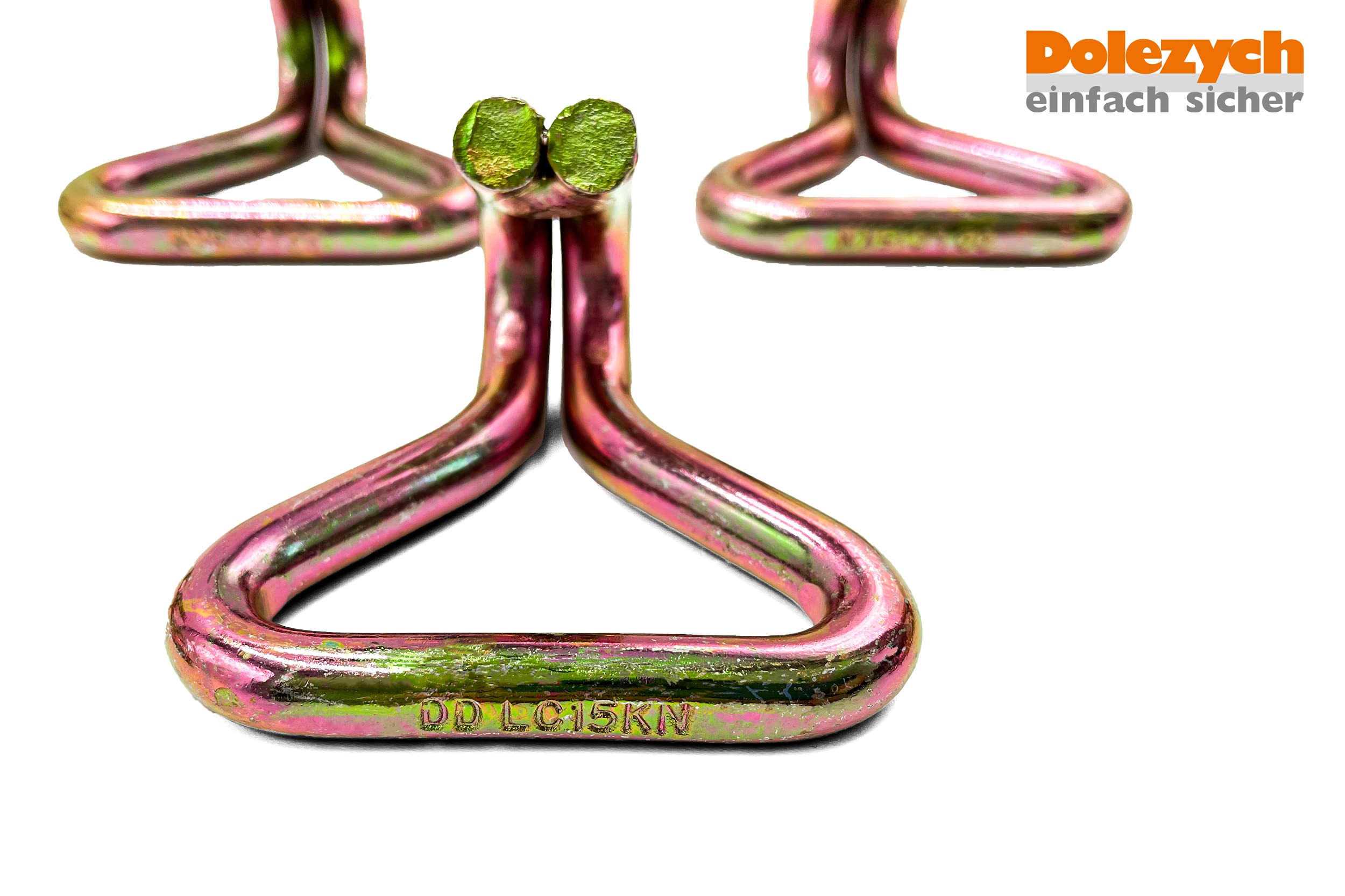 Dolezych 10 Crochets profilés pour Sangles d'arrimage de 50 mm