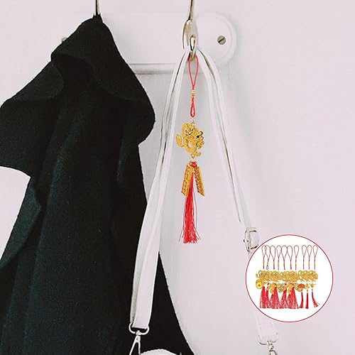 Miniatura 7 de ABOOFAN 10 piezas de borla de nudo chino chino Año Nuevo Dragón Decoración Año Lunar Colgantes Colgantes para 2024 Festival de Primavera Hogar