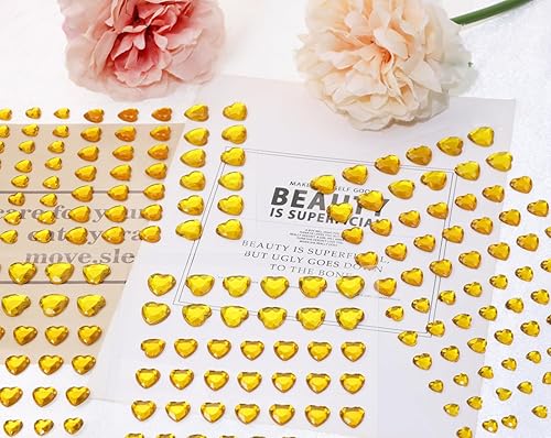 Vista 29 de Shapenty 4 tamaños de diamantes de imitación acrílicos de corazón de 0.236 pulgadas, 0.315 pulgadas, 0.472 pulgadas, 0.472 pulgadas, 0.472 pulgadas