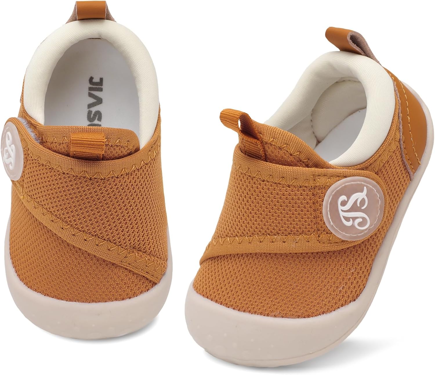JIASUQI Infant Baby Shoes for Boys Girls First Walker Toddler Walking Shoes Barefoot Wide Toe Box Sneakers