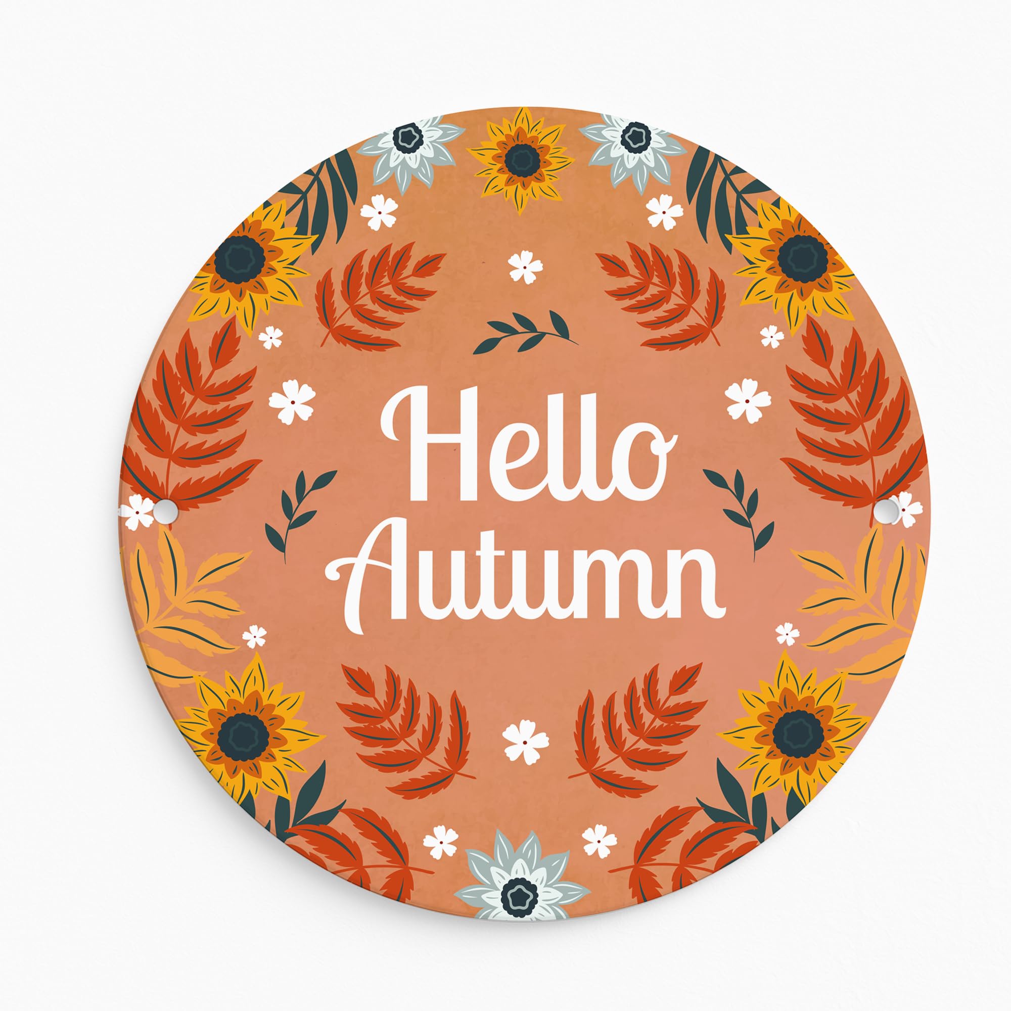 Red Ocean Autumn Decor Hello Autumn Hanging Acrylic Plaque Leaves Maple Accessories Decor For Thanksgiving and