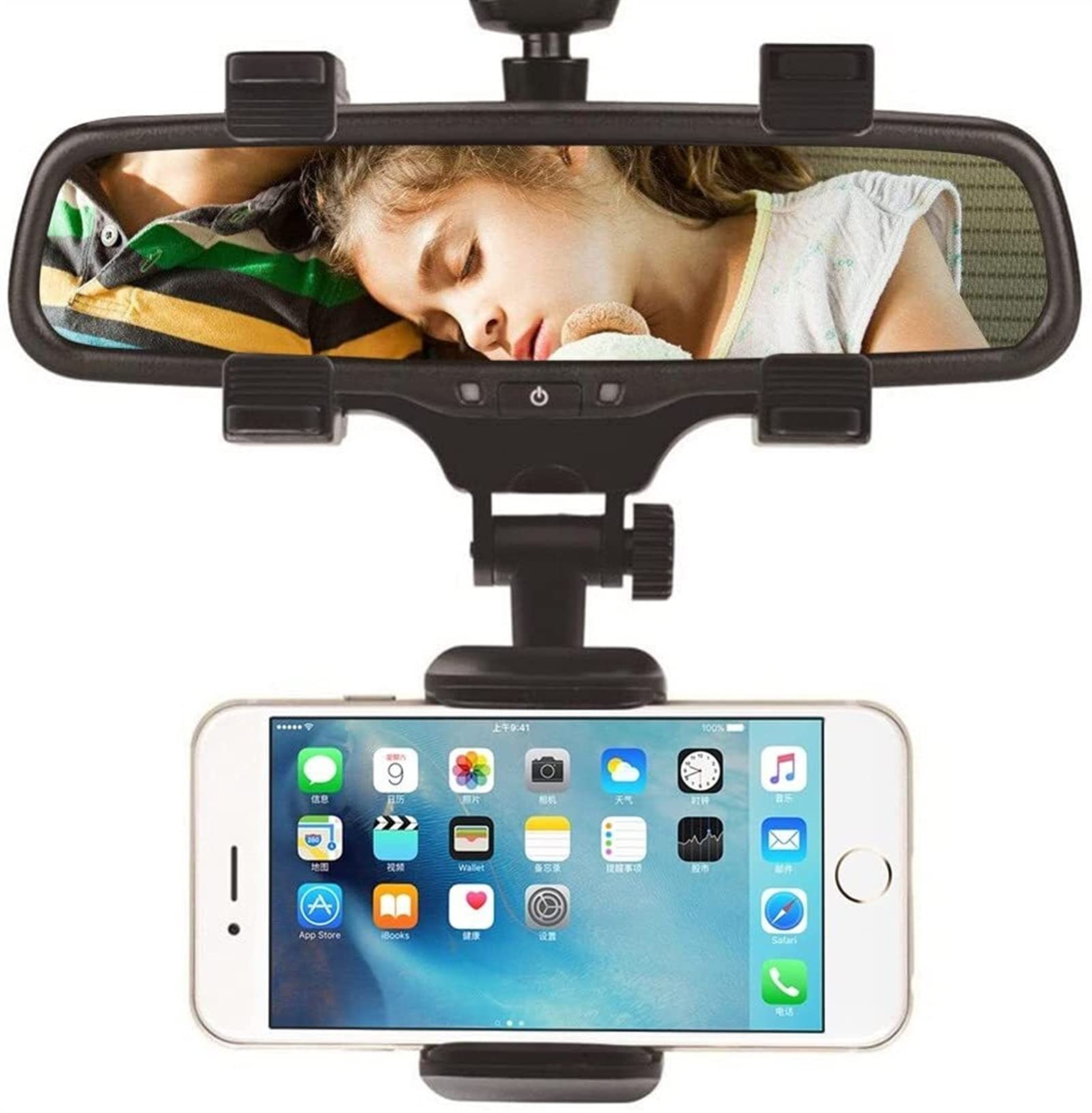 Uchwyt samochodowy, lusterko wsteczne, uchwyt samochodowy, uniwersalny inteligentny telefon komórkowy uchwyt samochodowy, odpowiedni dla GPS. Uchwyt nawigacyjny.