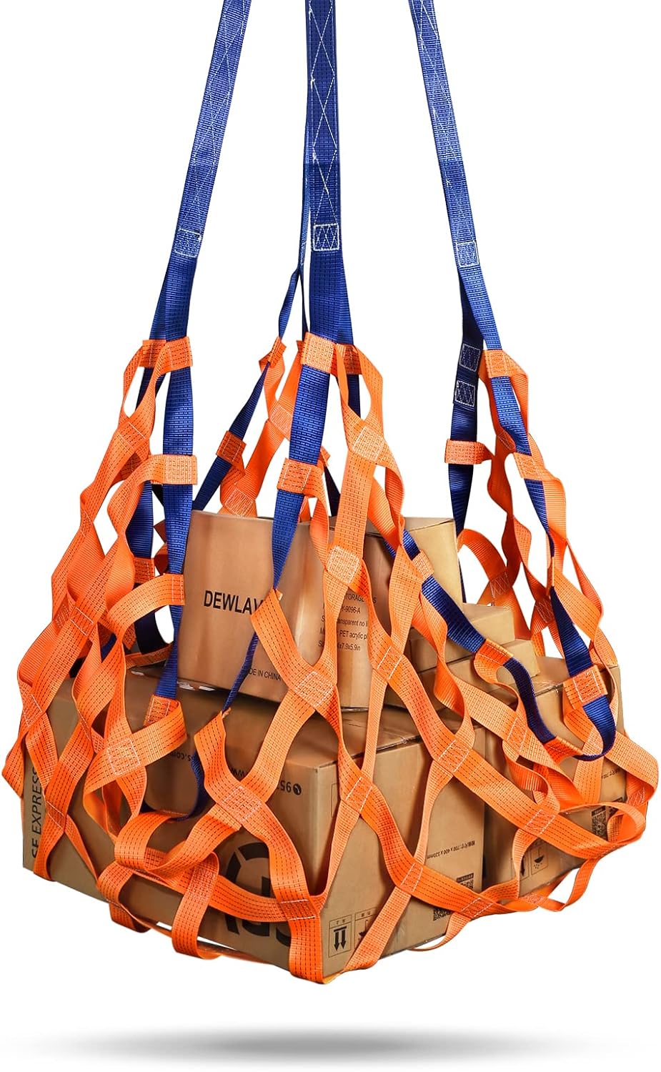 4.92' x 4.92' Cargo Lifting Nets - Flat Polyester Sling Hoisting Net - Max. Load Capacity: 2200lbs